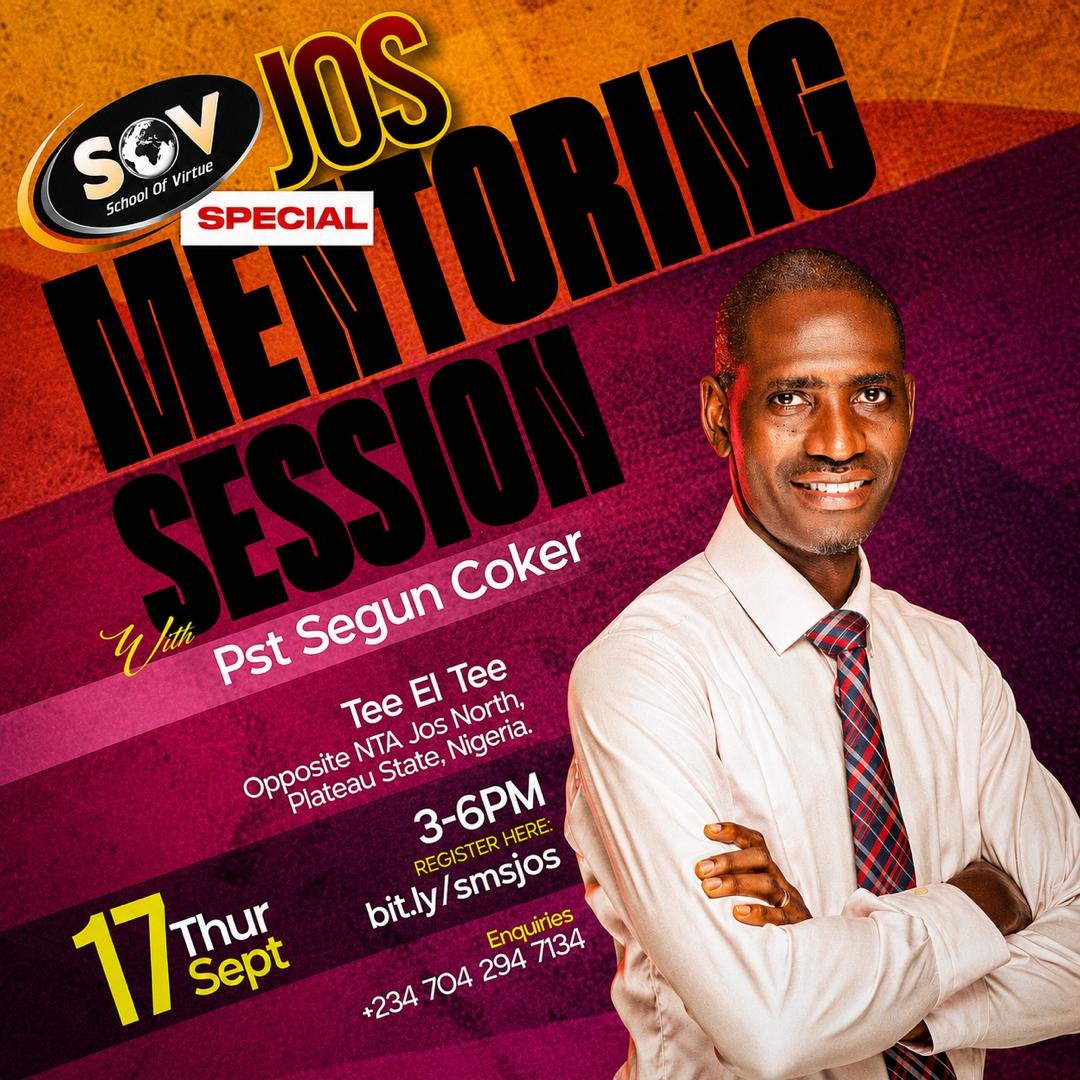 Jos Special Mentoring Session with Pastor Segun Coker, 17 September